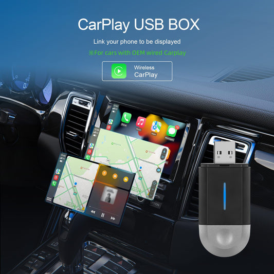 Adaptador CarPlay inalámbrico 2 en 1 para auto